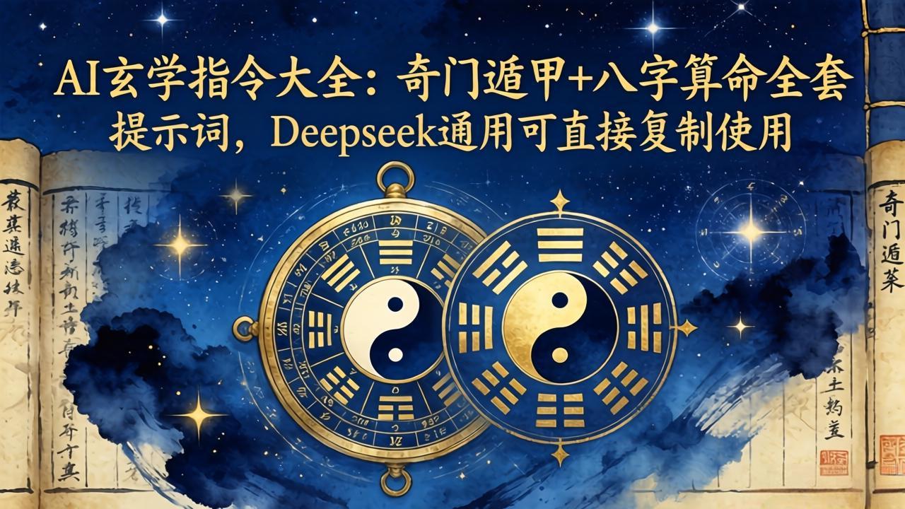 AI玄学指令大全：奇门遁甲+八字算命全套提示词，Deepseek通用可直接复制使用-heixma